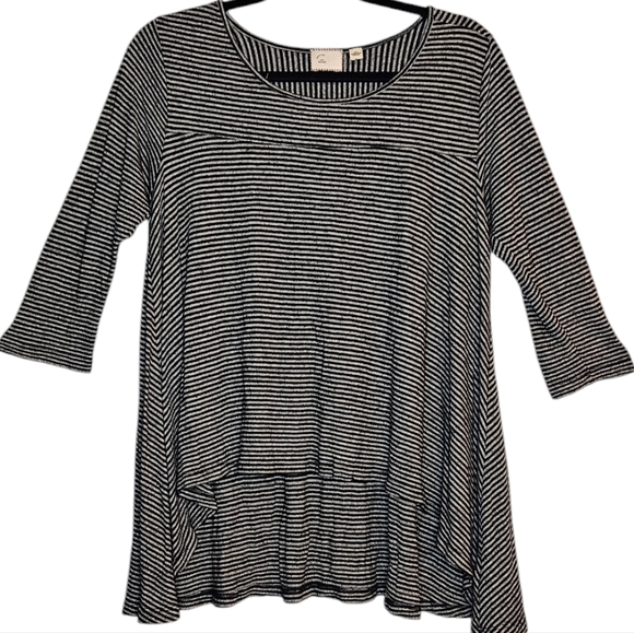 Anthropologie Swing Stripe Tee size M - Picture 3 of 7